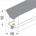 Профіль силіконовий для світлодіодної стрічки TOKiO (10х10 мм), гнучкий
