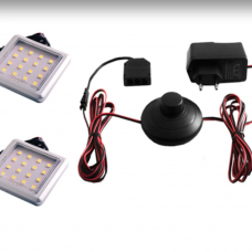 Комплект світильників (2 шт) світлодіодних квадратних для меблів, 4W 220V, біле світло