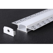 ЛЕД профіль TOKiO-1601S для встановлення в штукатурку або гіпсокартон та матовий розсіювач у комплекті (14х21 мм) ЛЕД профіль TOKiO-1601S для встановлення в штукатурку або гіпсокартон та матовий розсіювач у комплекті (14х21 мм)