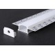 ЛЕД профіль TOKiO-1601S для встановлення в штукатурку або гіпсокартон та матовий розсіювач у комплекті (14х21 мм)