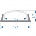 Гнучкий профіль для світлодіодної стрічки TOKiO-1301 у комплекті матовий розсіювач (6 х 18 мм)