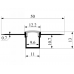 Гнучкий профіль для світлодіодної стрічки для гіпсокартона  TOKiO-АЛ-82 3 метра анодований під штукатурку