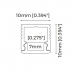 LED профіль накладний (10 x 10 мм) TOKiO-LS1010