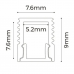 LED профіль (7 x 9 мм) TOKiO-LS0709_2,5