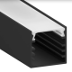 Профіль для світлодіодної стрічки TOKiO-АЛ-04-1, чорний, 14х14 мм