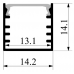 Профіль алюмінієвий  TOKiO АЛ-04-1 для LED стрічки + розсіювач (15х15 мм)