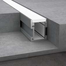 LED-профіль анодований для підлоги (21х26мм) та матовий розсіювач 