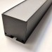 Профиль для светодиодной ленты черного цвета TOKiO-1501В в комплекте с матовой линзой  ( 35 x 35 mm )