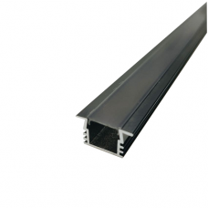 Профиль для светодиодной ленты черный TOKiO-234В в комплекте матовый рассеиватель черный (12 х 16 мм)