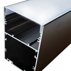 Профіль алюмінієвий чорний для світлодіодних світильників X701BL / 60 мм Х 85 мм, м