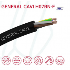 Кабель гумовий GENERAL CAVI H07RN-F (1X1.5мм) чорний Кабель гумовий GENERAL CAVI H07RN-F (1X1.5мм) чорний
