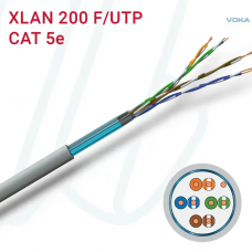 Кабель передачі даних VOKA-LAN XLAN 200 F/UTP 4X2XAWG24/1 Cat.5 FRNC сірий Кабель передачі даних VOKA-LAN XLAN 200 F/UTP 4X2XAWG24/1 Cat.5 FRNC сірий