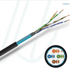 Кабель передачі даних  VOKA-LAN XLAN 200 F/UTP OUTDOOR 4X2XAWG24/1 Cat.5 PE Fca чорний