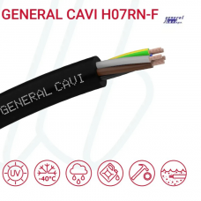 Кабель гумовий GENERAL CAVI H07RN-F (5х4мм) чорний Кабель гумовий GENERAL CAVI H07RN-F (5х4мм) чорний