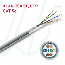 Кабель передачі даних VOKA-LAN XLAN 200 SF/UTP 4X2XAWG24/1 Cat.5 Eca сірий