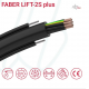 Кабель керування FABER LIFT-2S-JZ Plus (12x1,5мм) чорний, для ліфтів, кранів і конвеєрів Кабель керування FABER LIFT-2S-JZ Plus (12x1,5мм) чорний, для ліфтів, кранів і конвеєрів