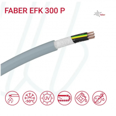 Кабель FABER EFK 300 P (3x0.75 мм) сірий, в поліуретанової зовнішньої оболонці