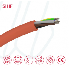 Кабель термостійкий силіконовий SiHF-J  (5 x 1 мм)