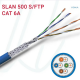 Кабель передачі даних  VOKA-LAN SLAN 500 S/FTP 4X2XAWG23/1 Cat.6A FRNC Dca блакитний, 4 кручені пари (8 жил)