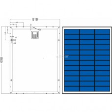 Сонячна батарея Axioma AX-50P, 50 Вт, 12 вольт